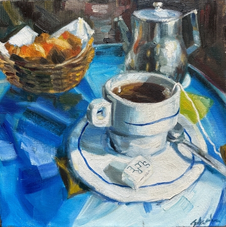 Breakfast in Paris II by artist Sue Sakahara